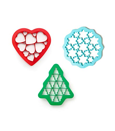Lékué Lot de 3 pochoirs cookies de Noël