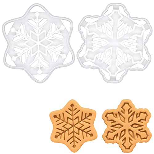 lot de 2 emporte-pièces flocon de neige (style 1 et 2), 1 pi
