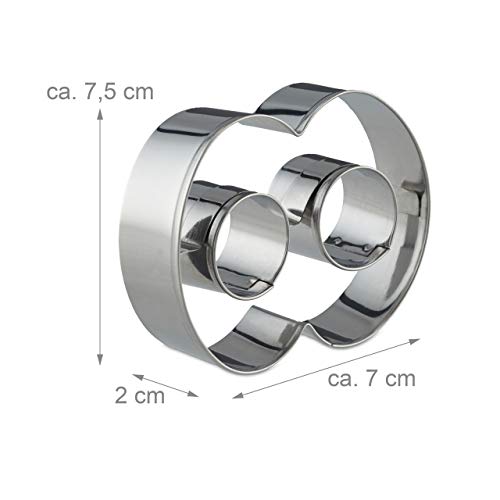 Relaxdays Emporte-pièce, set de 36, lettres et chiffres, pou