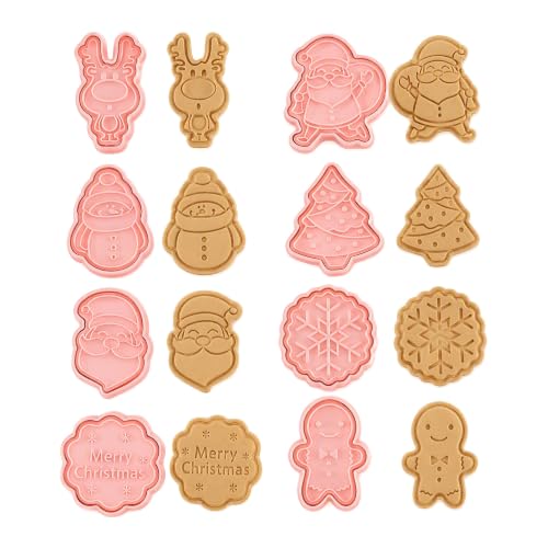 8 Pcs Emporte Pièces Noël,Moule Biscuit Noël Moules pour Bis