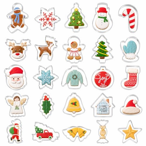 Keepaty Lot de 25 Emporte-Pièces de Noël en Acier Inoxydable