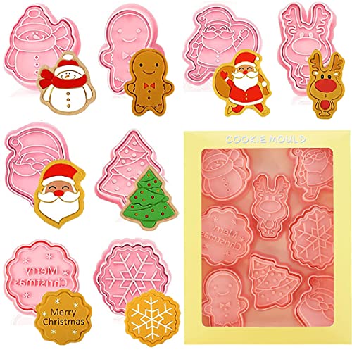 Ventdest Lot de 8 Emporte Pièces Noël Patisserie pour Enfant