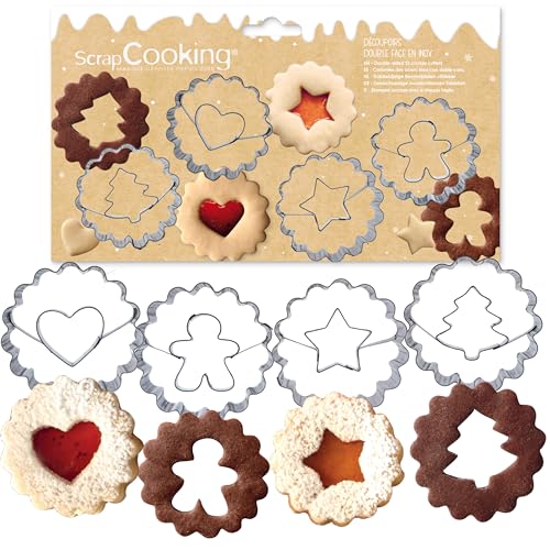 ScrapCooking - 4 Découpoirs de Noël Linzer - Emporte-Pièces 