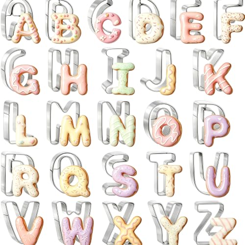 Lot de 26 emporte-pièces en forme de lettres de lalphabet A-
