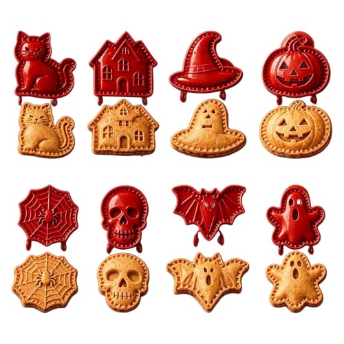 Générique Set de 8 Emporte-Pièces Halloween en Acier Inoxyda