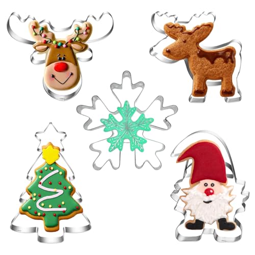 5 pièces Emporte-pièces Noël, Emporte-pièces pour biscuits N