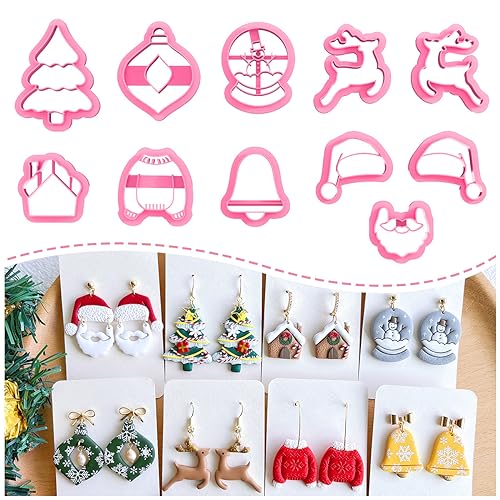 Keoker Emporte-pièces en argile polymère de Noël - 11 formes